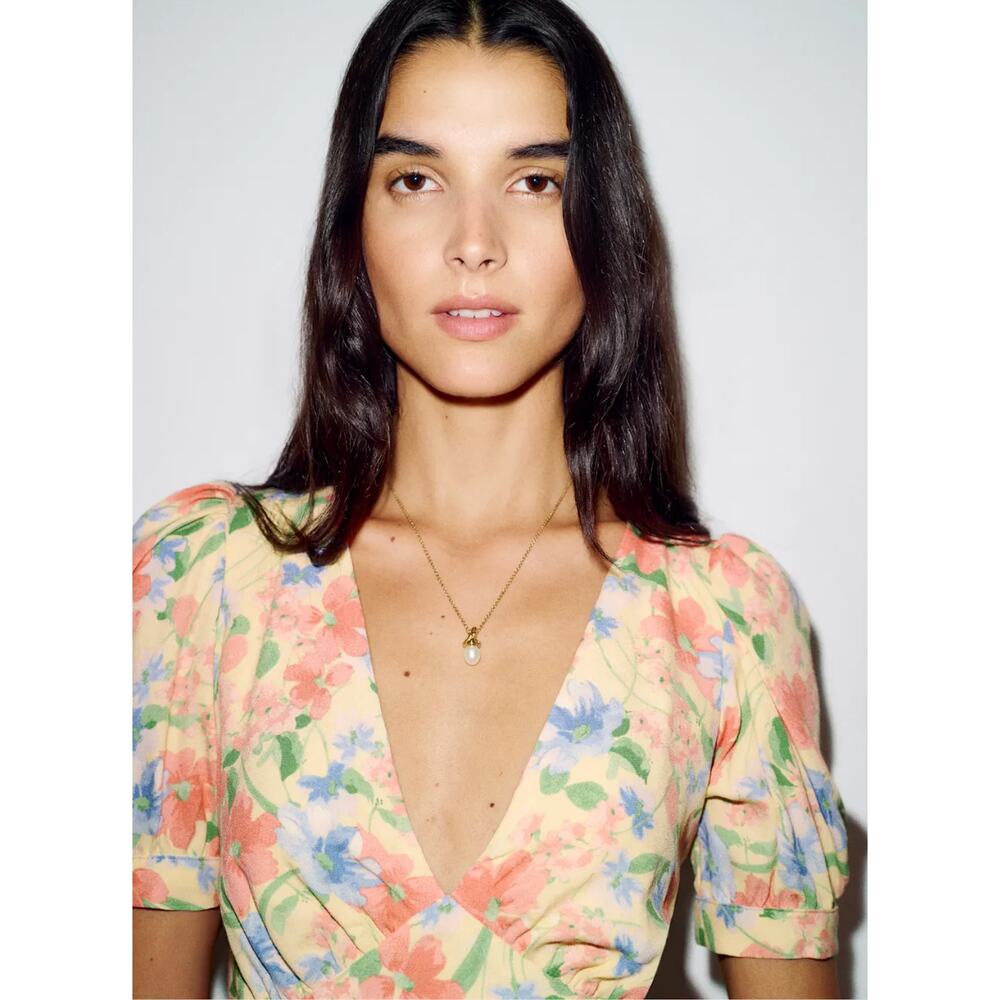 REFORMATION Naira Mini Dress in Spring Fling Size 8 NEW - Picture 3 of 8